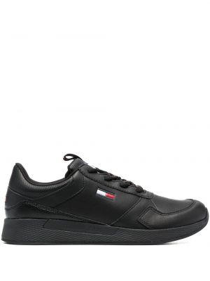 Sneakers di pelle Tommy Jeans nero