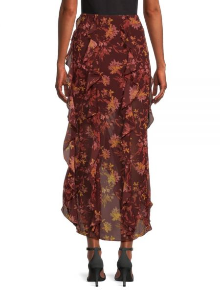 Длинная юбка в цветочек с принтом с рюшами Free People