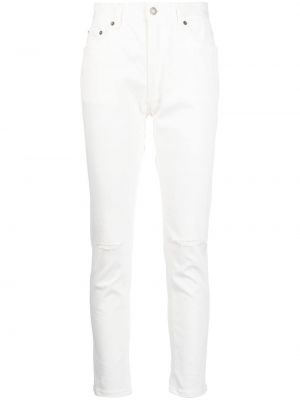 Pantaloni zdrențuiți slim fit Undercover alb