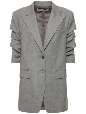 Vlnená bunda Michael Kors Collection sivá