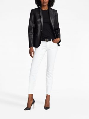 Slim fit madala vöökohaga kitsa lõikega teksapüksid Ralph Lauren Collection valge