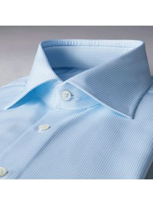 Koszula dopasowana w paski Stenströms niebieska