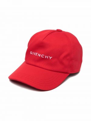 Bomull brodert cap for jenter Givenchy Kids rød