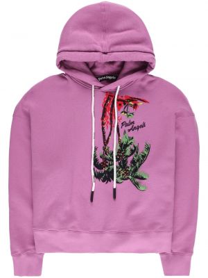 Daunen hoodie mit print Palm Angels lila