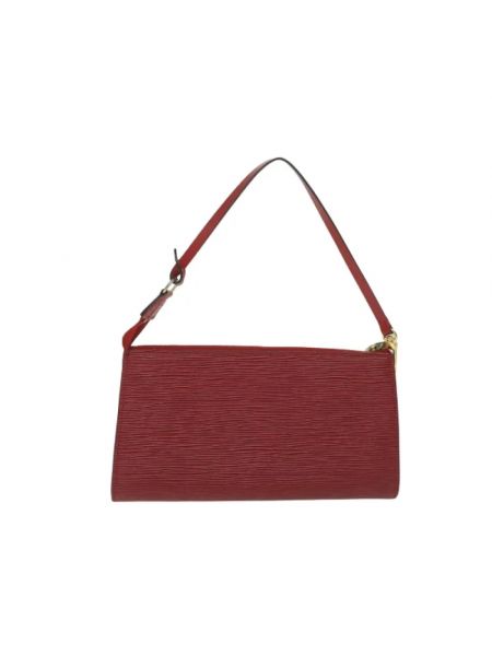 Bolsa de hombro de cuero Louis Vuitton Vintage rojo