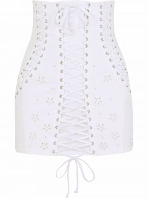 Φλοράλ φούστα Dolce & Gabbana λευκό