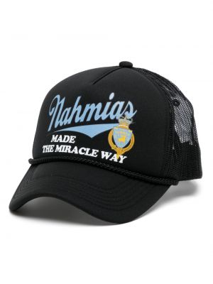 Cappello con visiera con stampa Nahmias nero
