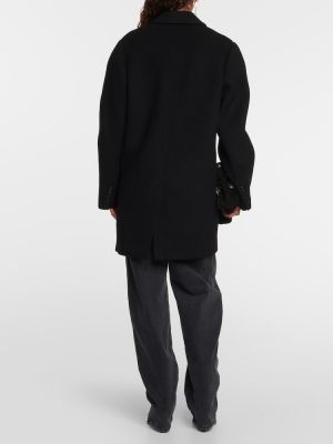 Μάλλινο παλτό Isabel Marant μαύρο