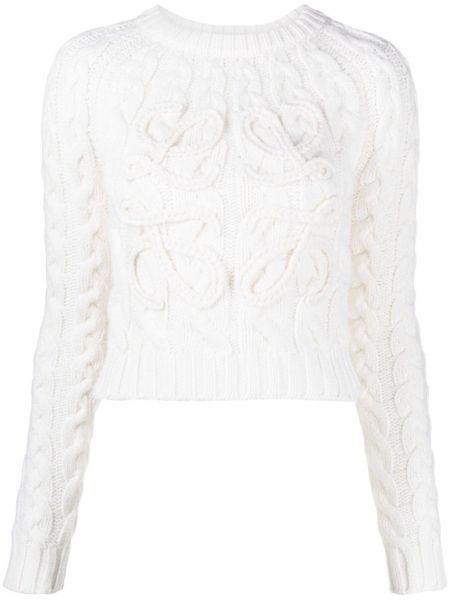 Biały sweter Loewe