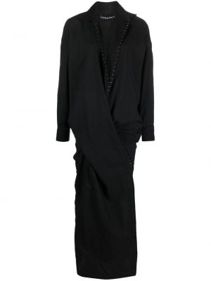 Asymetrické dlouhé šaty Y/project černé