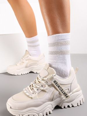 Sneakersy sznurowane Inny - biały