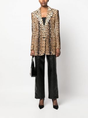 Blazer mit print mit leopardenmuster Roberto Cavalli braun