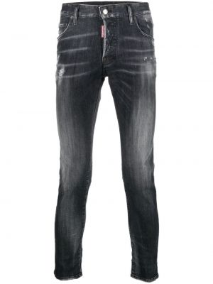 Nødlidende skinny jeans Dsquared2 svart