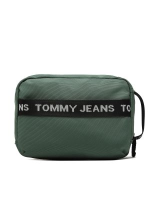 Kovček iz najlona Tommy Jeans zelena