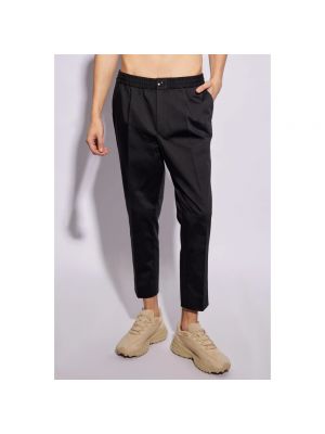 Pantalones chinos de algodón Ami Paris negro