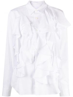 Bavlnená košeľa na gombíky s volánmi Comme Des Garçons Comme Des Garçons biela