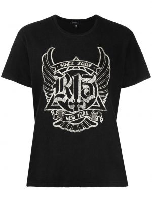 T-shirt mit print R13 schwarz