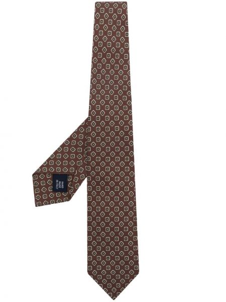 Копринена вратовръзка с принт Polo Ralph Lauren кафяво