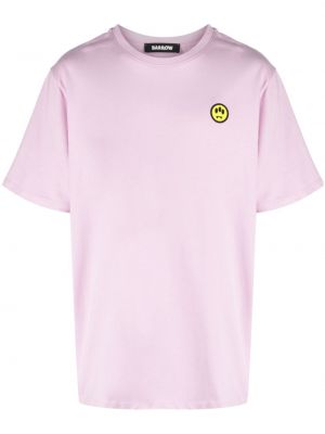 Βαμβακερή μπλούζα με σχέδιο Barrow ροζ