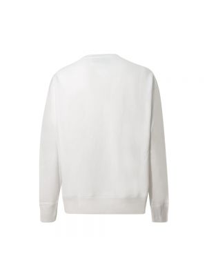 Bluza bawełniana z okrągłym dekoltem Moschino biała