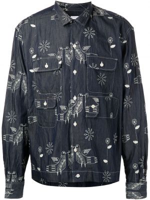 Trykt skjorte Engineered Garments blå