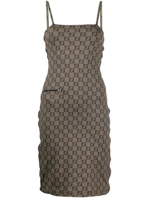 Uska haljina Fendi Pre-owned smeđa
