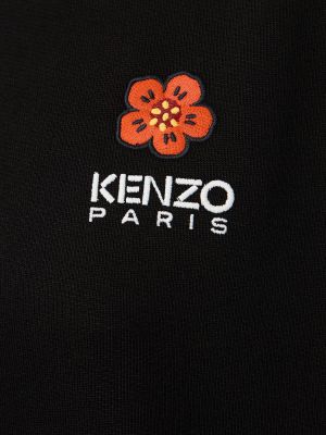 Sudadera de algodón de flores Kenzo Paris negro