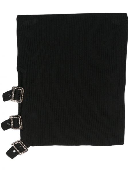 Fustă tricotate cu cataramă Giuseppe Di Morabito negru
