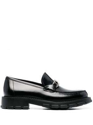 Skinn loafers Salvatore Ferragamo svart