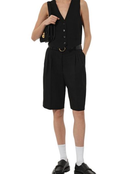 Шерстяные шорты Dolce & Gabbana черные