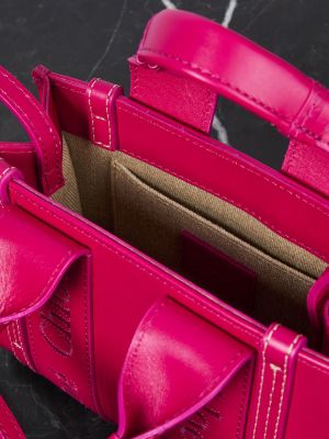 Кожени шопинг чанта Chloã© розово