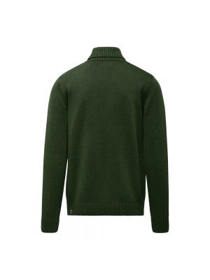 Jersey cuello alto de algodón manga larga de tela jersey Bomboogie verde
