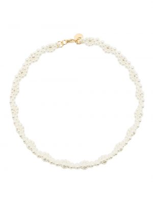 Ogrlica sa perlicama Simone Rocha bijela