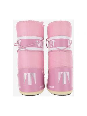 Botas de agua de nailon Moon Boot rosa