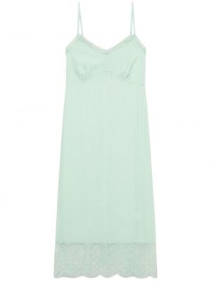 Robe mi-longue en dentelle Simone Rocha vert