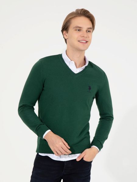 Пуловер U.s. Polo зелений