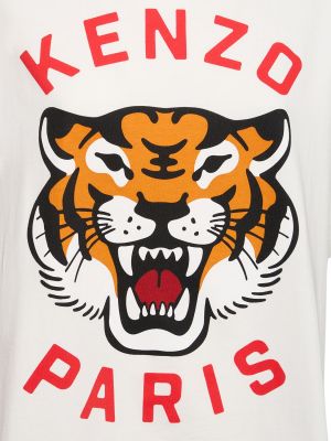 Camiseta de algodón oversized Kenzo Paris blanco
