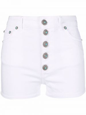 Knappen opp jeans-shorts Dondup hvit