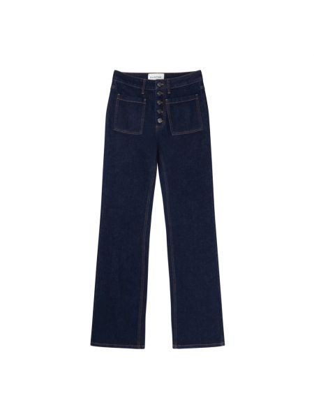 Oversize straight jeans mit taschen Munthe blau