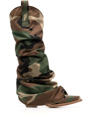 Stivali con stampa camouflage R13 marrone