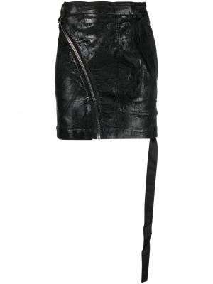 Φούστα mini με φερμουάρ Rick Owens Drkshdw μαύρο