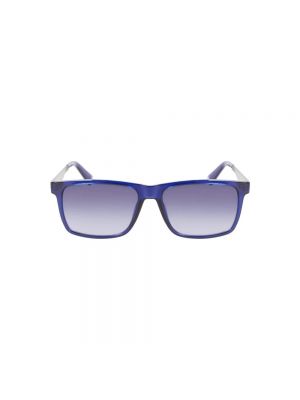 Przezroczyste okulary przeciwsłoneczne Calvin Klein Jeans niebieskie