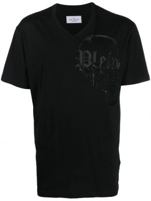 T-shirt mit v-ausschnitt Philipp Plein schwarz