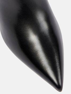 Stivali di gomma di pelle Christian Louboutin nero