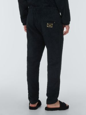 Pantalones de chándal de algodón Dolce&gabbana negro