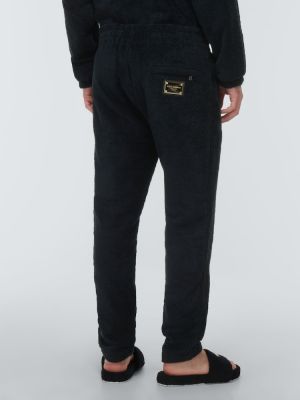 Pantaloni tuta di cotone Dolce&gabbana nero