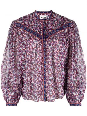 Bluză cu model floral cu imagine Isabel Marant Etoile violet