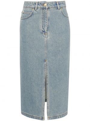 Džínsová sukňa na gombíky Moschino modrá
