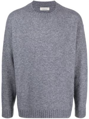 Кашмирен пуловер с кръгло деколте Laneus сиво