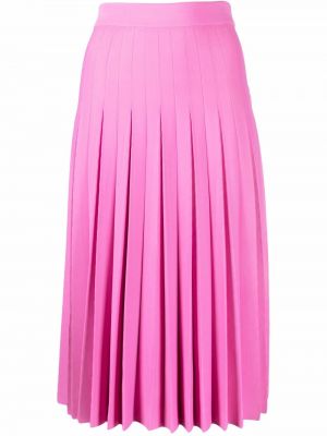 Plisované midi sukně Balenciaga růžové